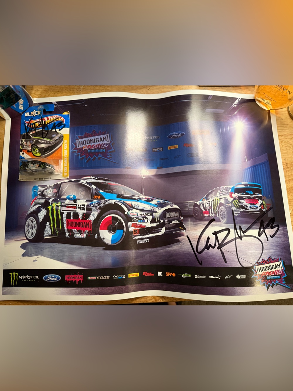 Ken Block Singed Photo and HotWheel